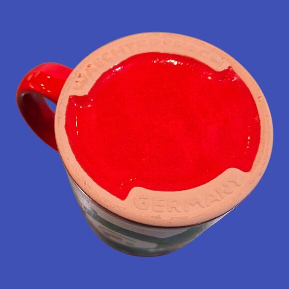 Rare Santa Claus Waechtersbach Vintage Green Christmas Mug & Holiday Red Snowman - Picture 11 of 12